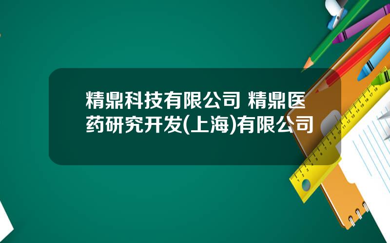 精鼎科技有限公司 精鼎医药研究开发(上海)有限公司